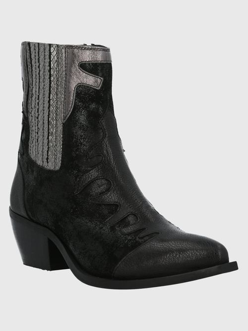 Botín Para Mujer Cuero Runn Negro Hush Puppies