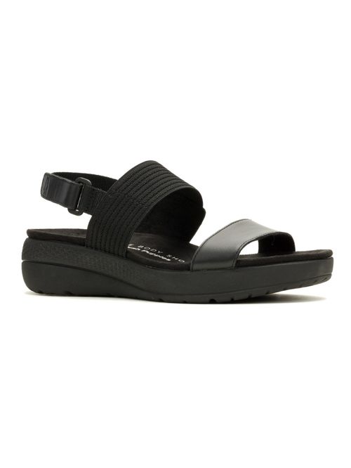 Sandalia Para Mujer Cuero Breathe Gore Negro Hush Puppies
