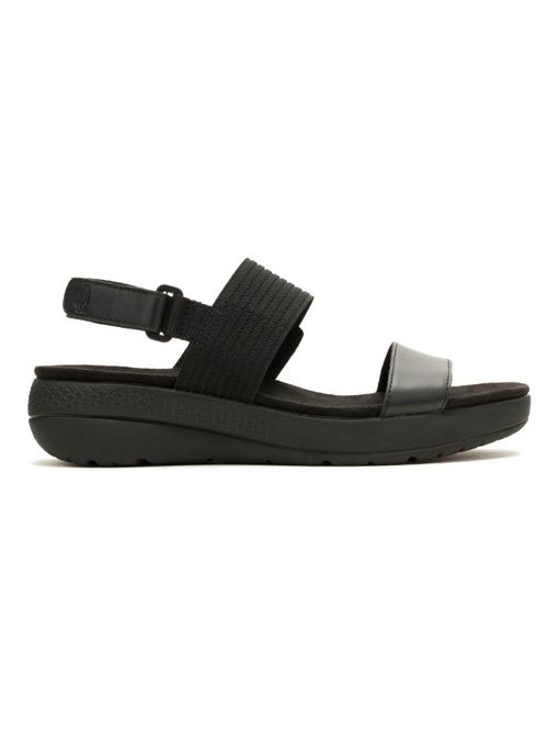 Sandalia Para Mujer Cuero Breathe Gore Negro Hush Puppies
