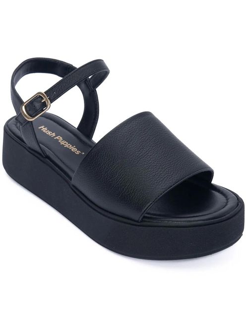 Sandalia Para Mujer Cuero Mikela Negro Hush Puppies