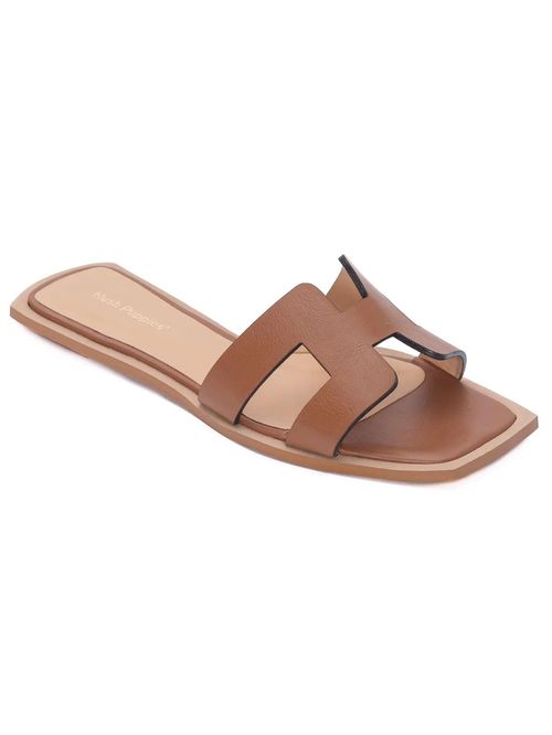 Sandalia Para Mujer Cuero Sofia Marron Hush Puppies