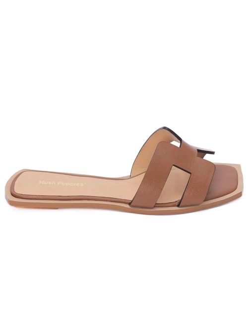 Sandalia Para Mujer Cuero Sofia Marron Hush Puppies