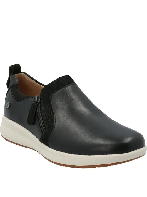 Slip On Para Mujer Cuero Spinal Slip On Negro Hush Puppies