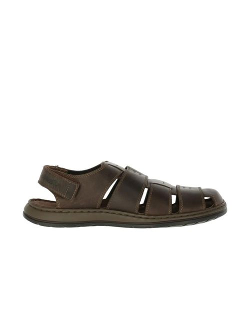 Sandalia Para Hombre Cuero/ Textil Caspian Marron Hush Puppies