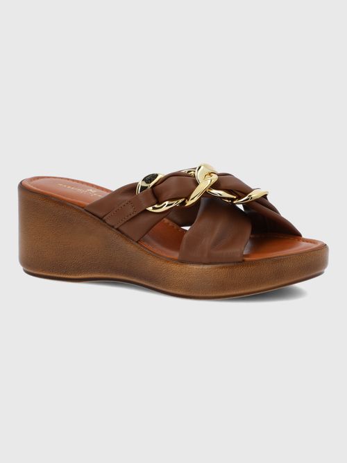 Sandalia Para Mujer Sintetico Juvara Café Hush Puppies