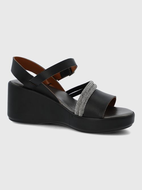 Sandalia Para Mujer Sintetico Palmerino Negro Hush Puppies