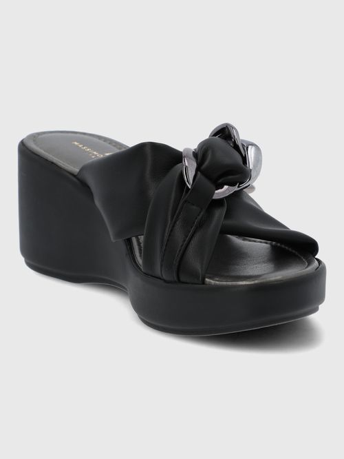 Sandalia Para Mujer Sintetico Juvara Negro Hush Puppies