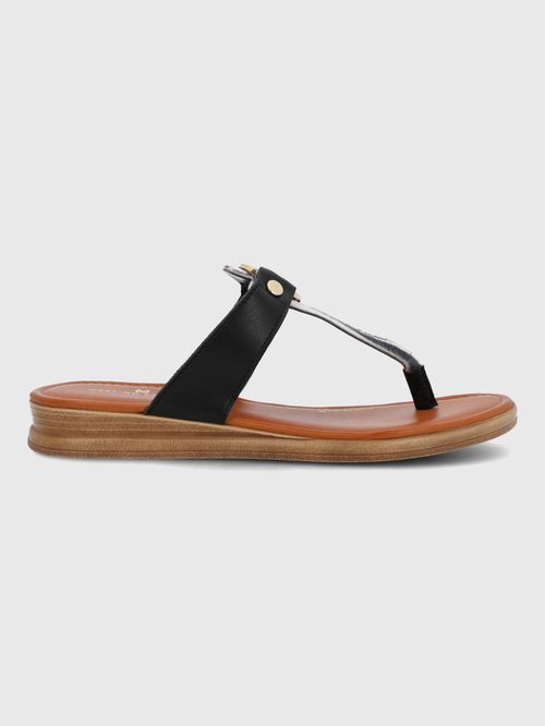 Sandalia Para Mujer Sintetico Furdo Negro Hush Puppies