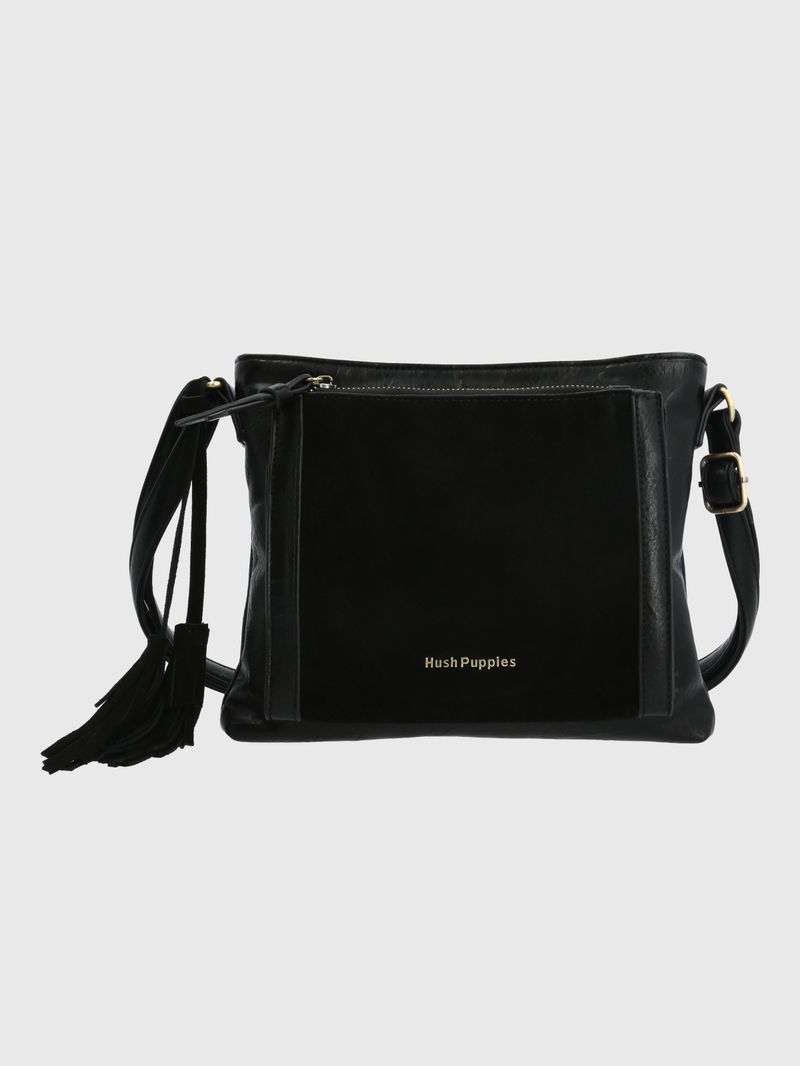 Cartera-Para-Mujer-Sintetico-Cuero-Lek-Cross-Negro-Hush-Puppies