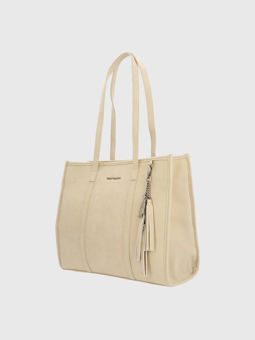 Cartera Para Mujer Sintético Dann Tote Beige/Crudo Hush Puppies