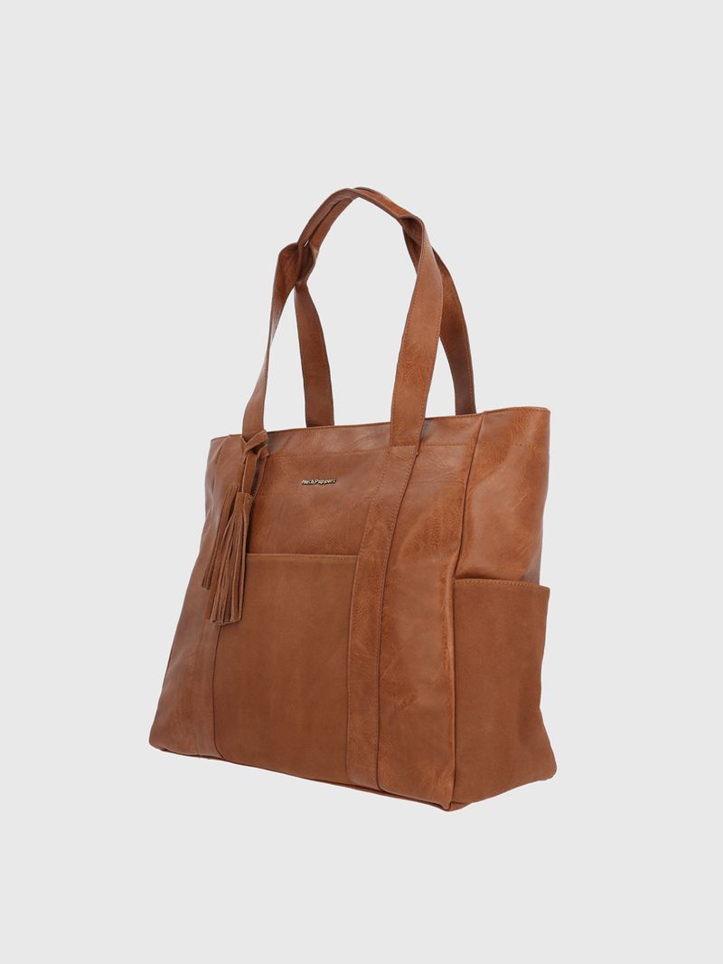 Cartera-Para-Mujer-Sintetico-Cuero-Lester-Tote-Cafe-Hush-Puppies