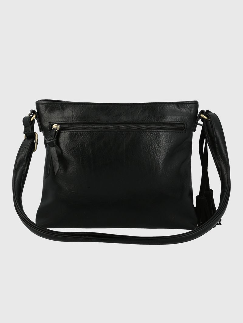 Cartera-Para-Mujer-Sintetico-Cuero-Lek-Cross-Negro-Hush-Puppies