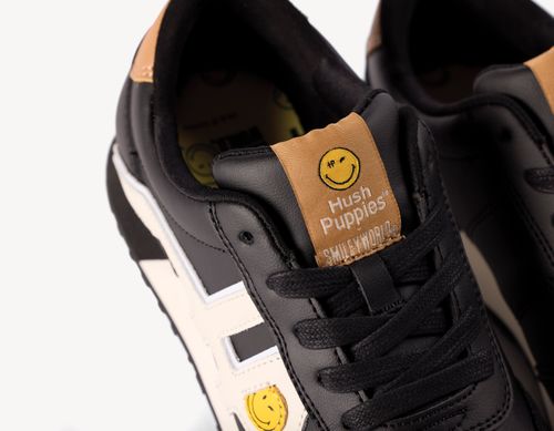 Zapatilla Para Mujer Cuero Seventy Eight Negro Hush Puppies