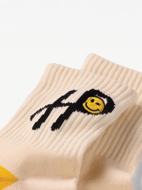 Calcetin Para Hombre Algodón Hp X Smiley World Blanco Hush Puppies