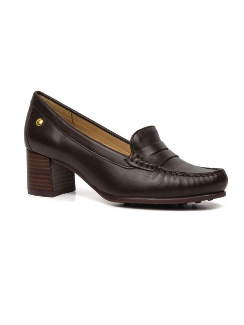 Zapatos Para Mujer Cuero Eduarda Café Hush Puppies