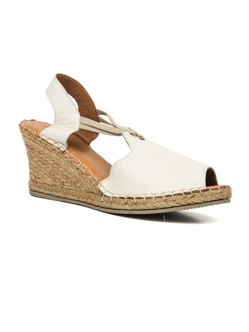 Sandalias Para Mujer Cuero Celia Blanco Hush Puppies