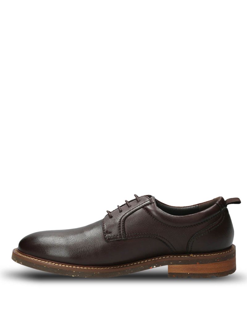 Zapato-Para-Hombre-Cuero-Hinton-Marron-Hush-Puppies